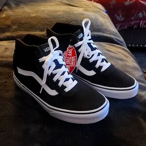 Vans Ward Womens High Black && White